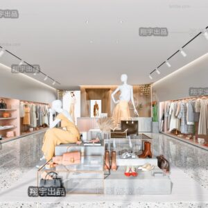 3D CLOTHING STORE INTERIOR VOL.1 (VRAY)