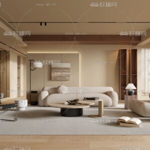 Free Livingroom Scene 01 Vray 2023