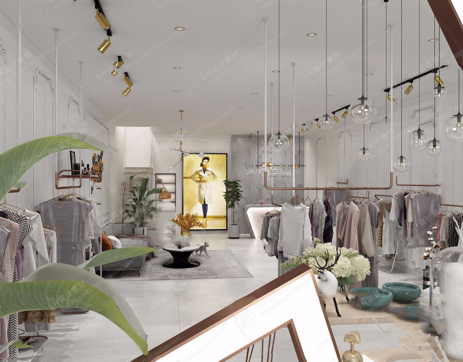 Free Clothing Store Scene For Vray and 3dsmax 17 - CGBundles