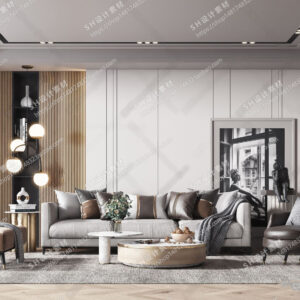 Free Living Room Scene For Vray and 3dsmax 12