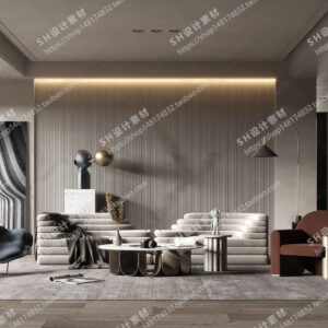 Free Living Room Scene For Vray and 3dsmax 17