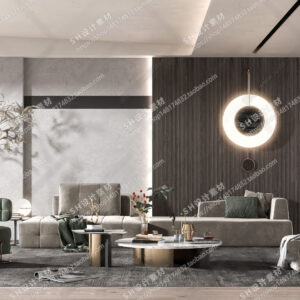 Free Living Room Scene For Vray and 3dsmax 18