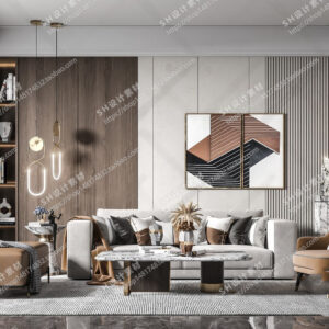Free Living Room Scene For Vray and 3dsmax 09