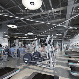 Free Gym Scene For Vray and 3dsmax 02