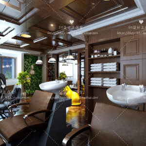 Free Barber Scene For Vray and 3dsmax 04