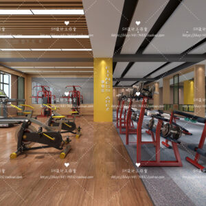 Free Gym Scene For Vray and 3dsmax 09