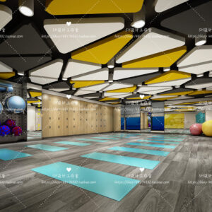 Free Gym Scene For Vray and 3dsmax 10