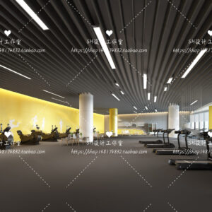 Free Gym Scene For Vray and 3dsmax 17